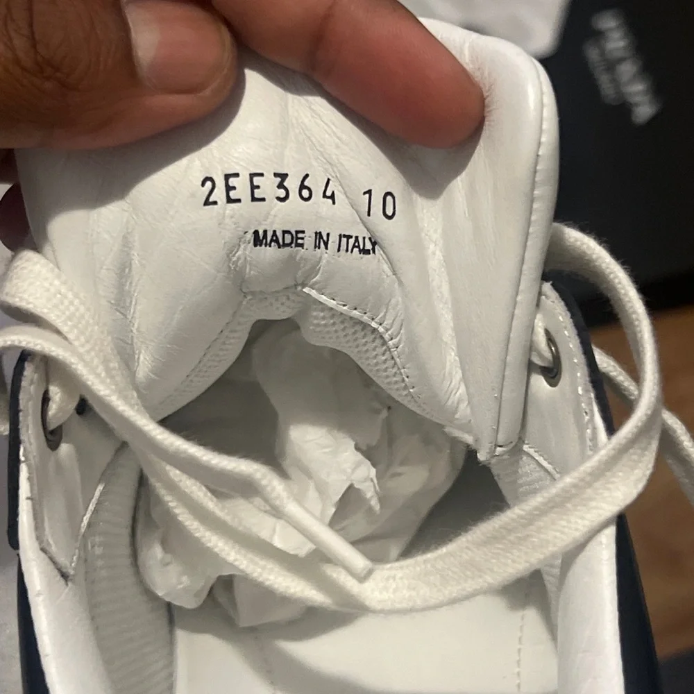 Prada Downtown Leather Sneakers - Picture 12 of 12